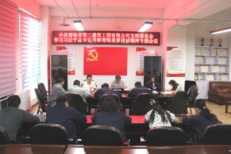 三建公司黨支部專題學(xué)習習近平總書記考察青海重要講話精神